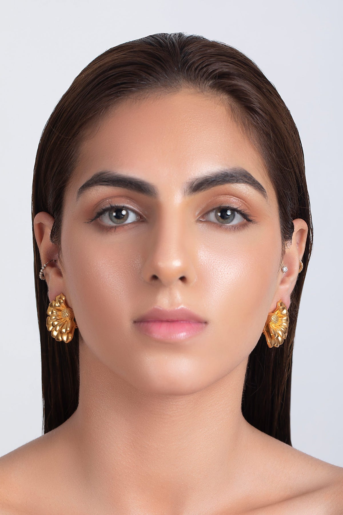 Handcrafted Floral Statement Studs 