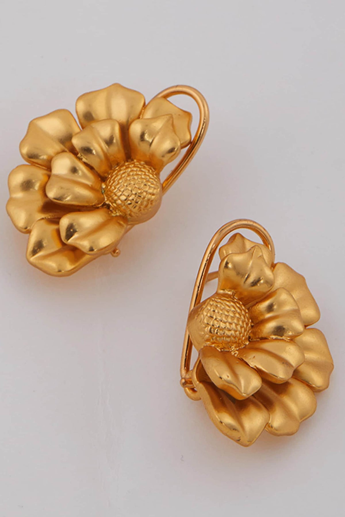 Handcrafted Floral Statement Studs 