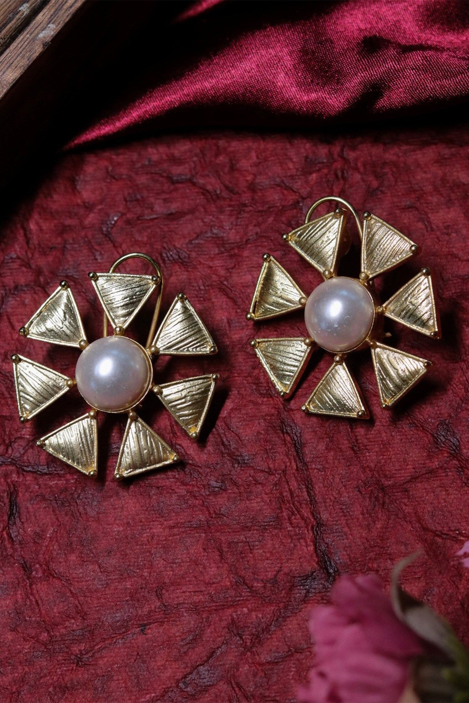 Stone Embellished Earrings 