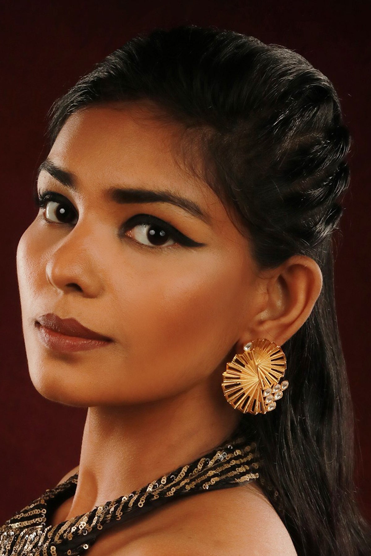 Peacock Sculpted Earrings 