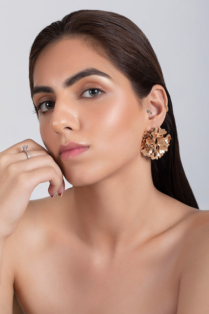 Handcrafted Floral Statement Studs 