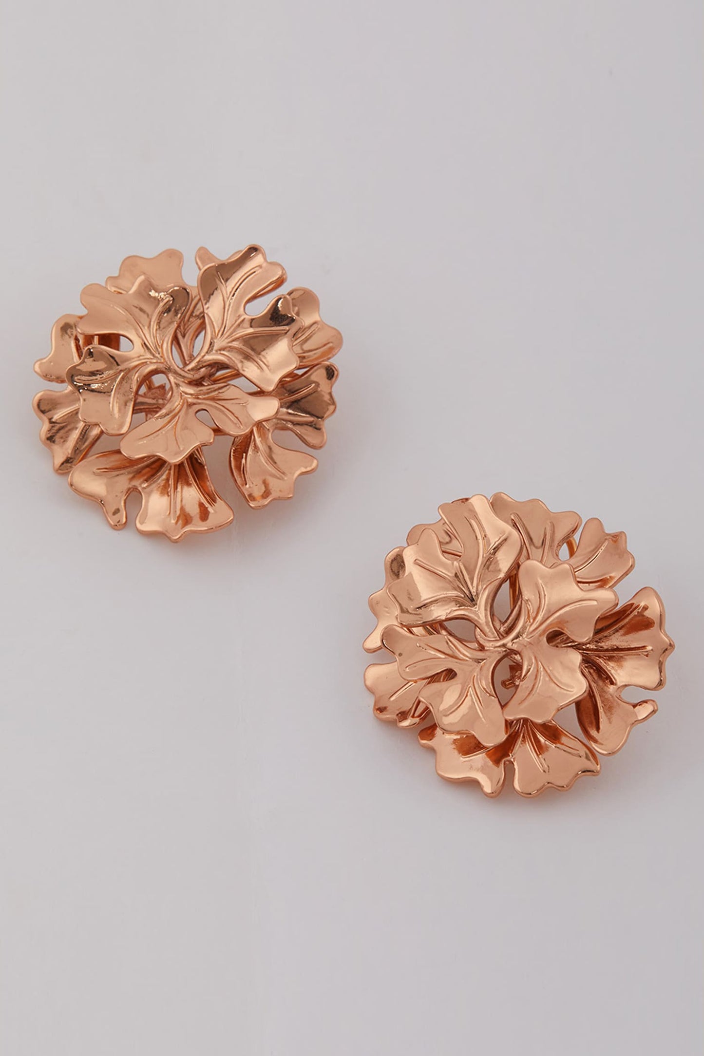 Handcrafted Floral Statement Studs 