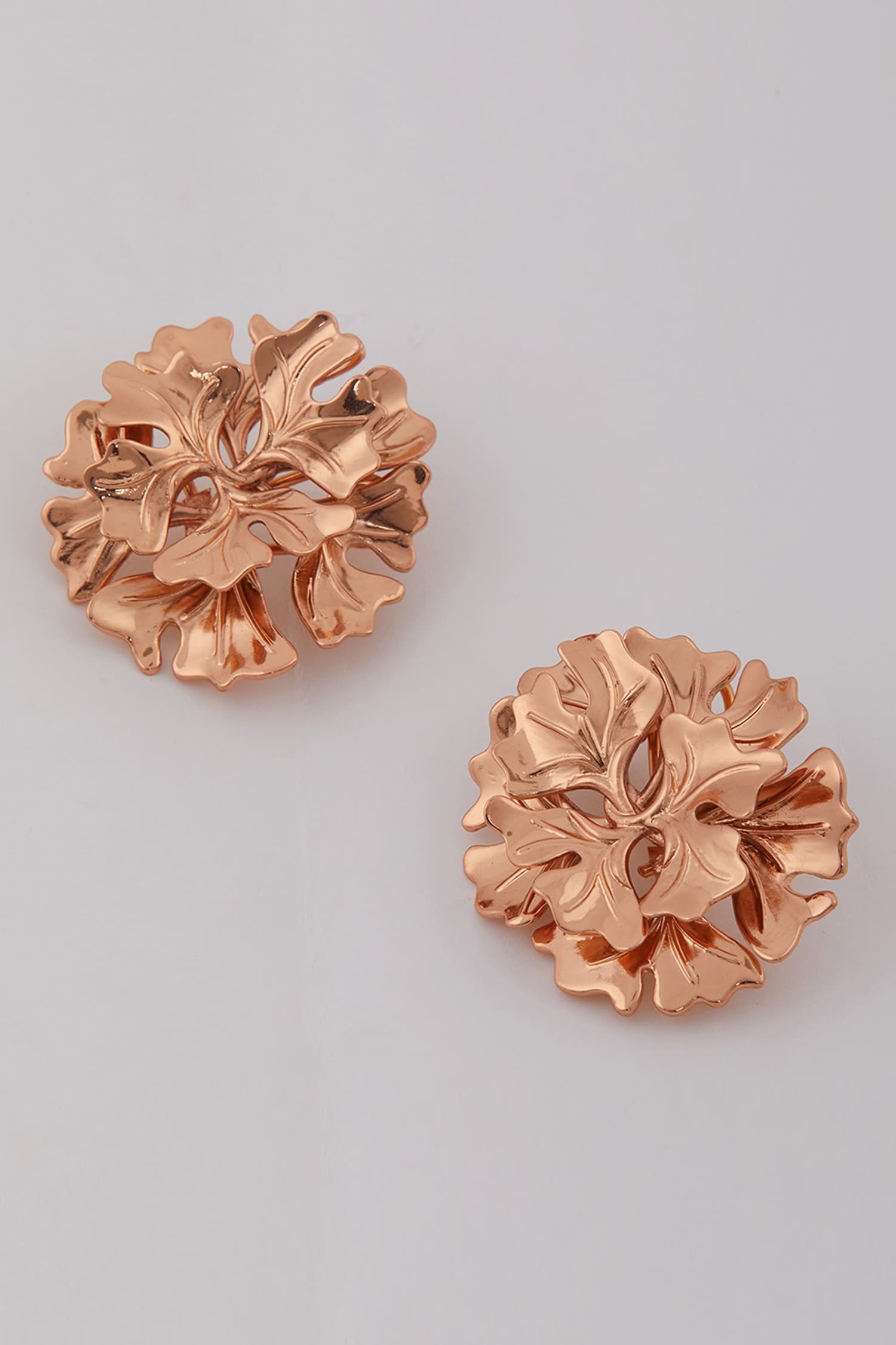 Handcrafted Floral Statement Studs 