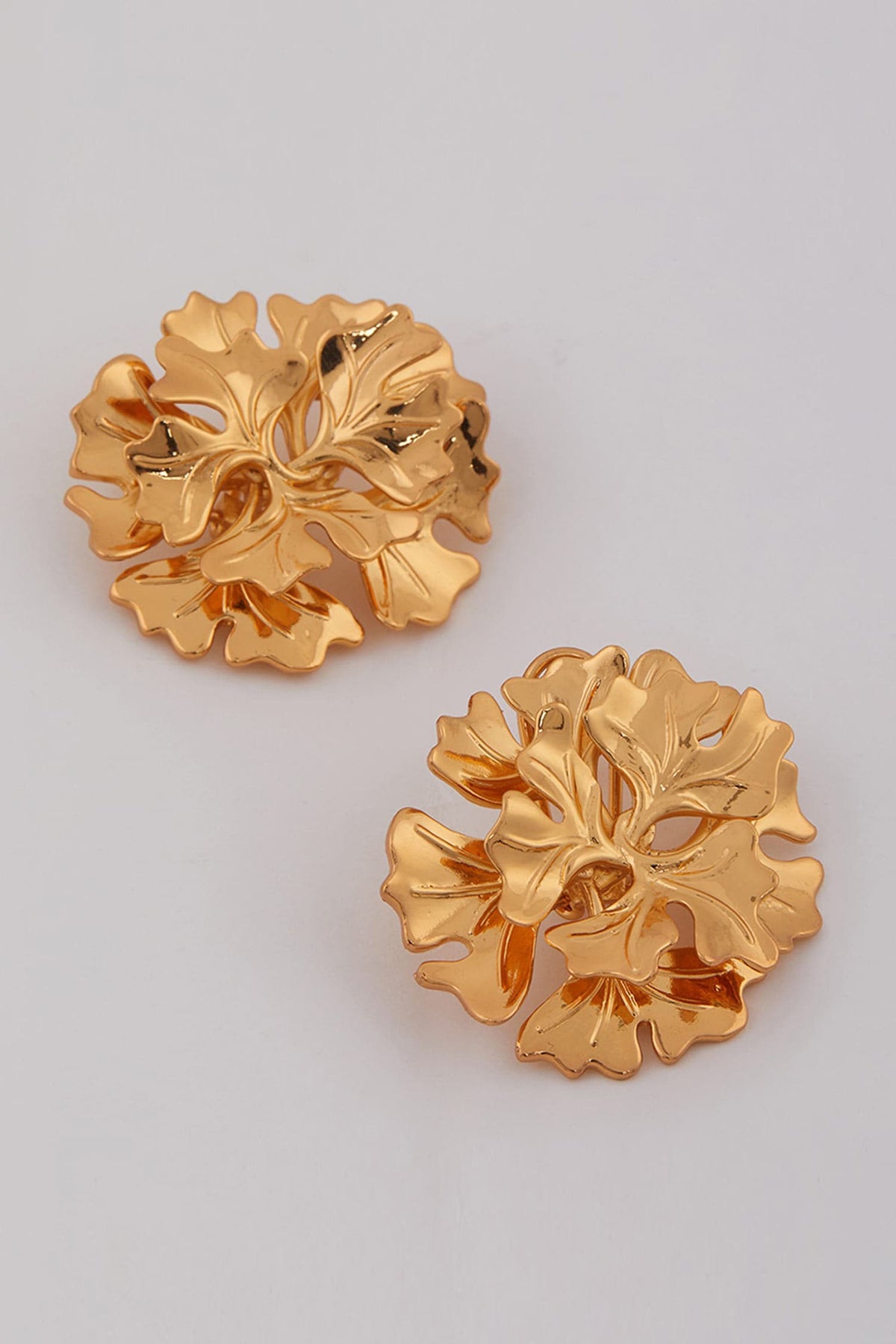Handcrafted Floral Statement Studs 