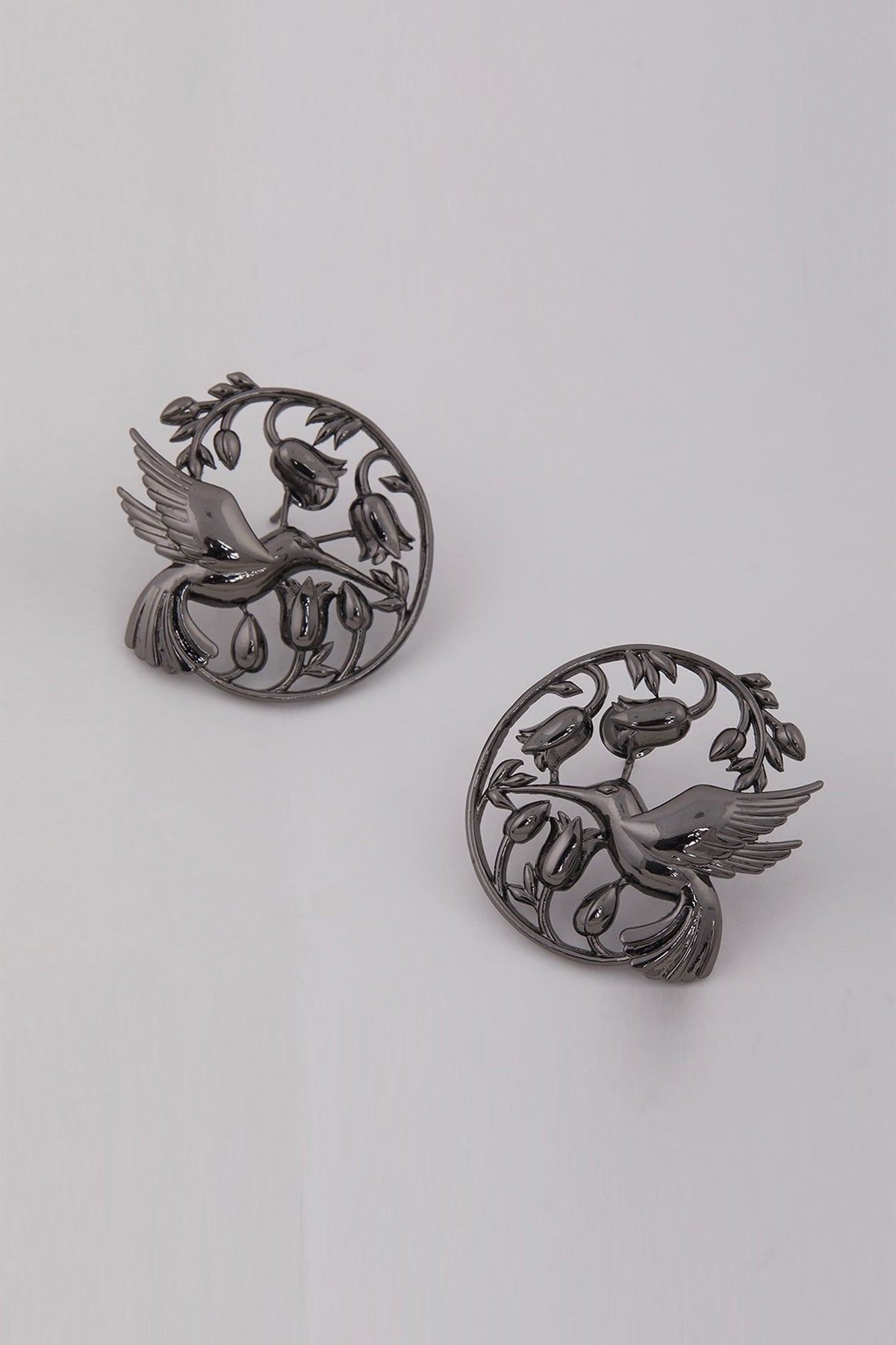 Handcrafted Floral Statement Studs 