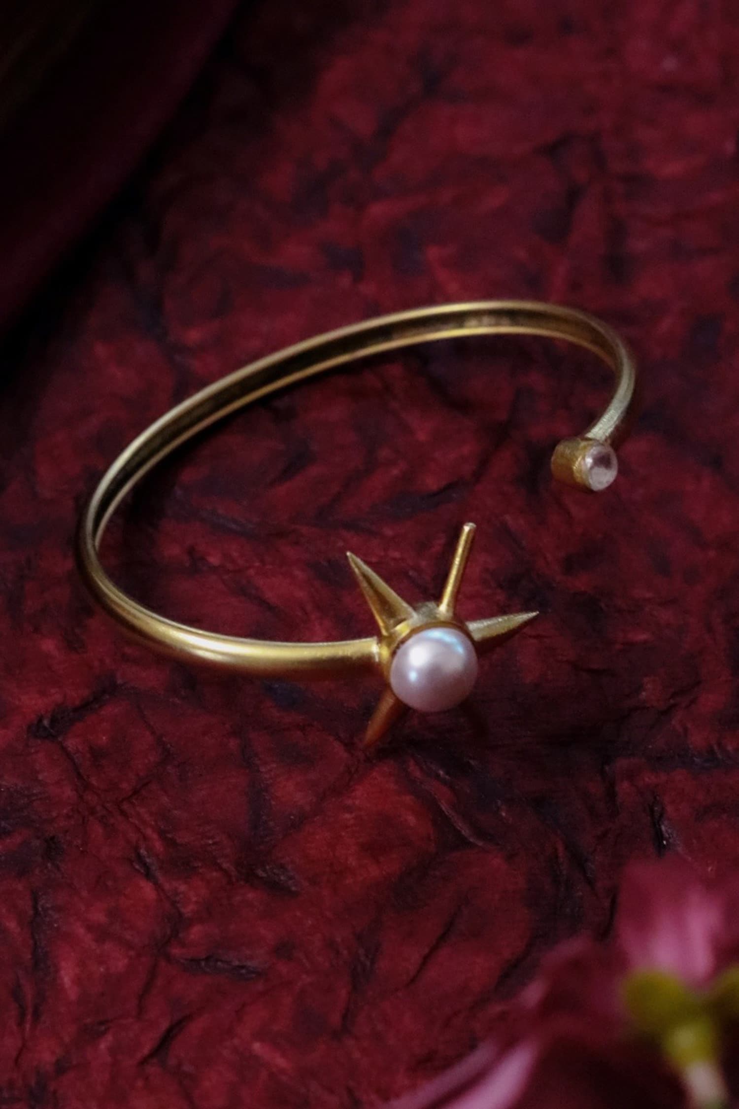 Star Embellished Open Bracelet 