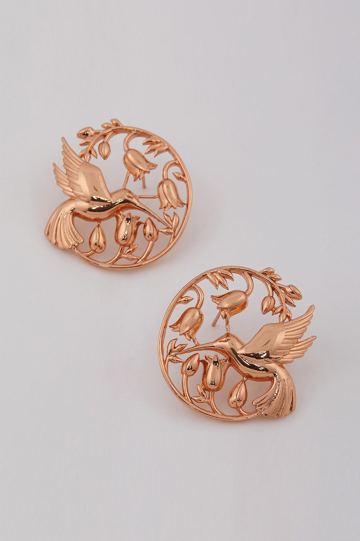Handcrafted Floral Statement Studs 
