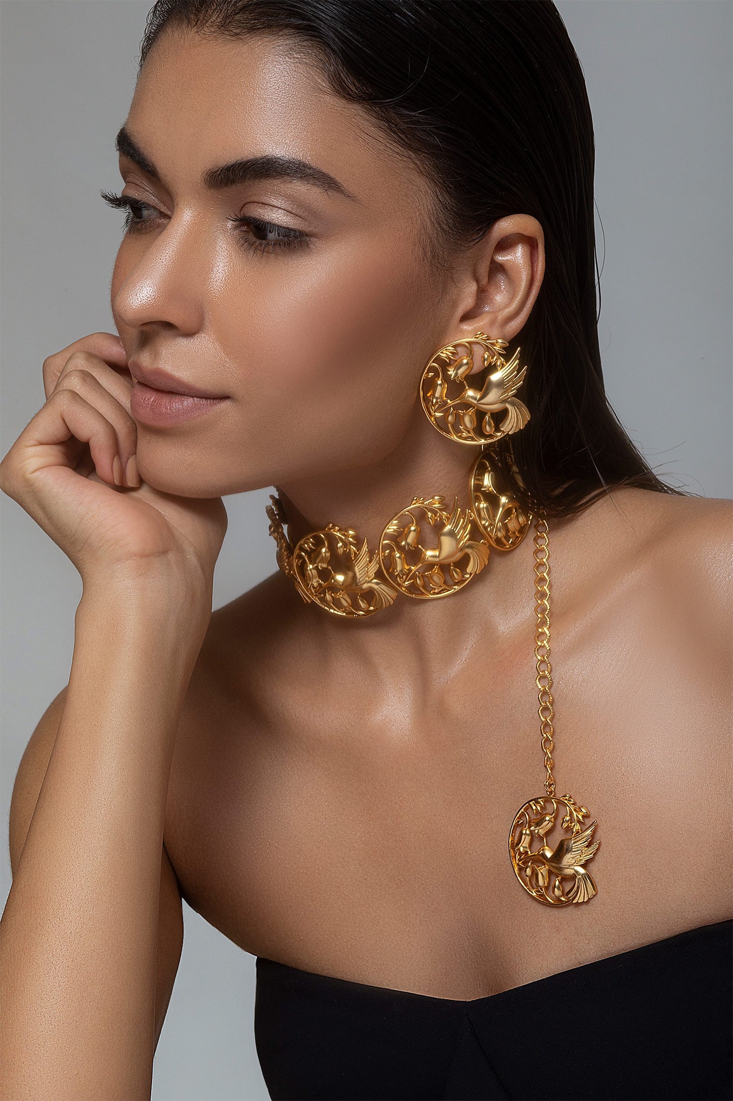 Handcrafted Floral Statement Studs 