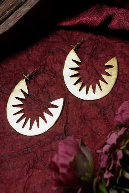 Sunrays Cut Work Earrings 