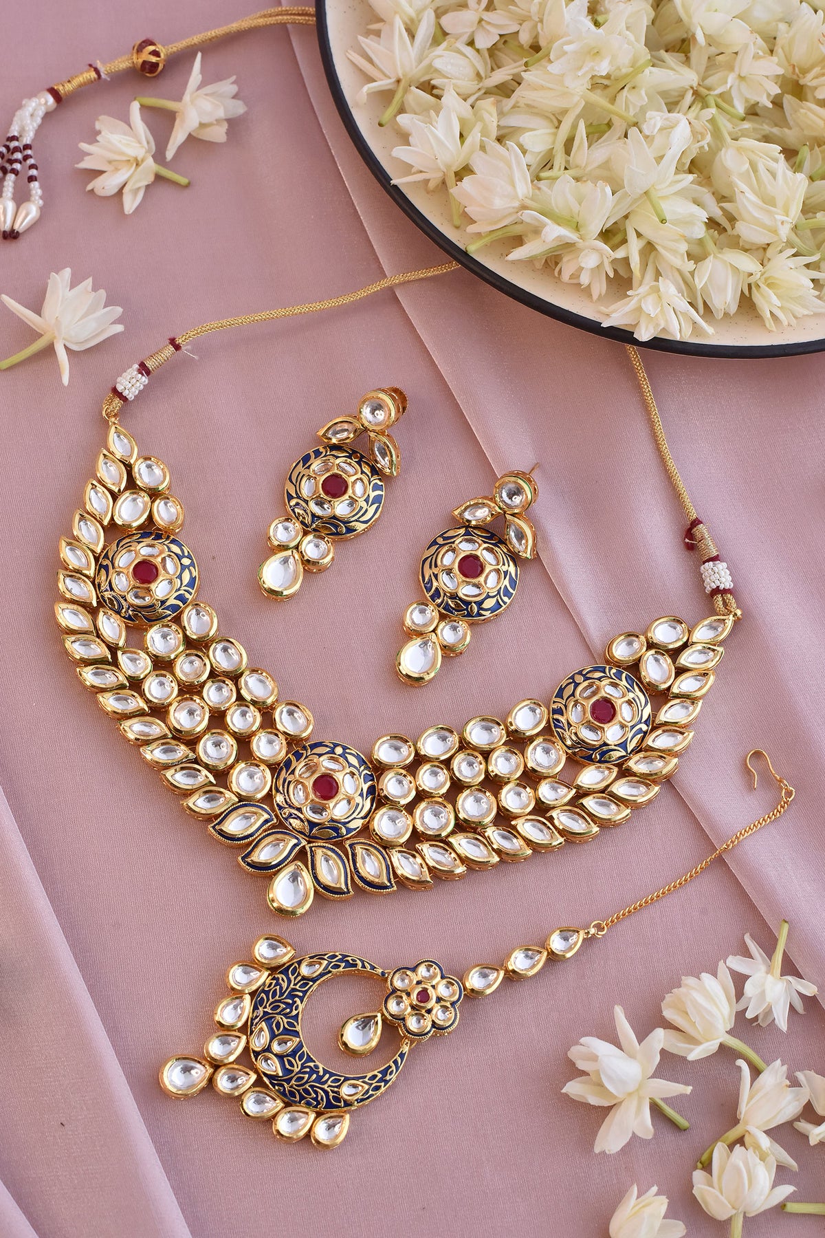 Layered Kundan Necklace  Set 