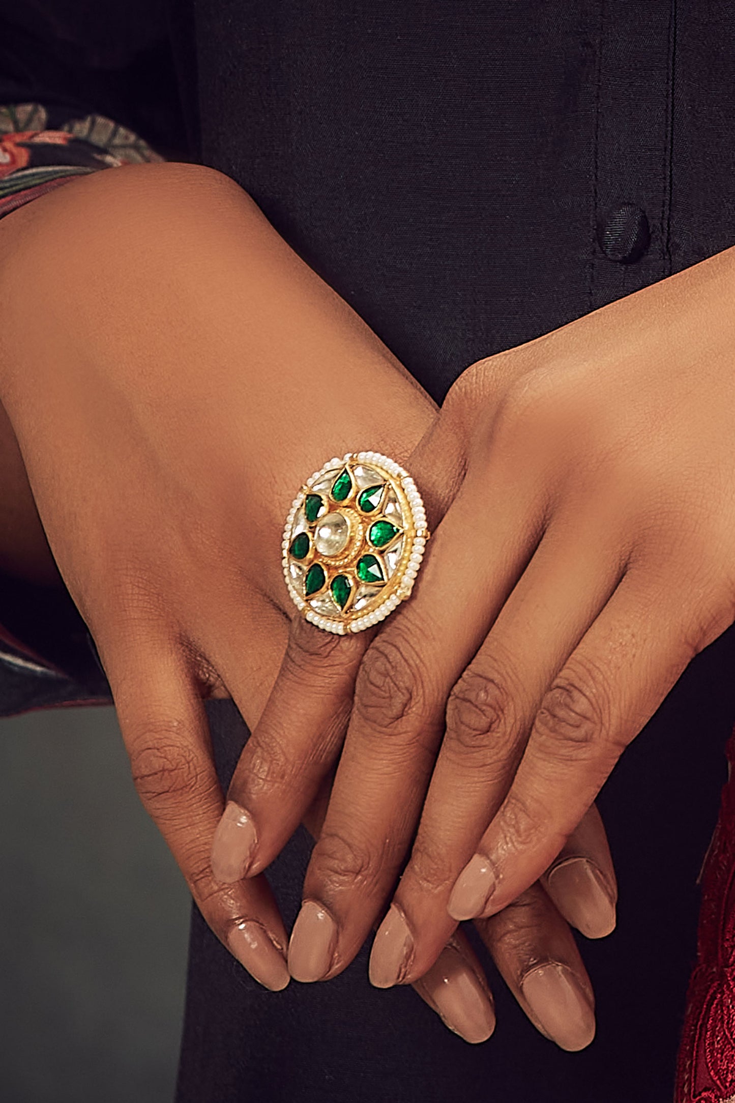 Kundan Embellished Ring 