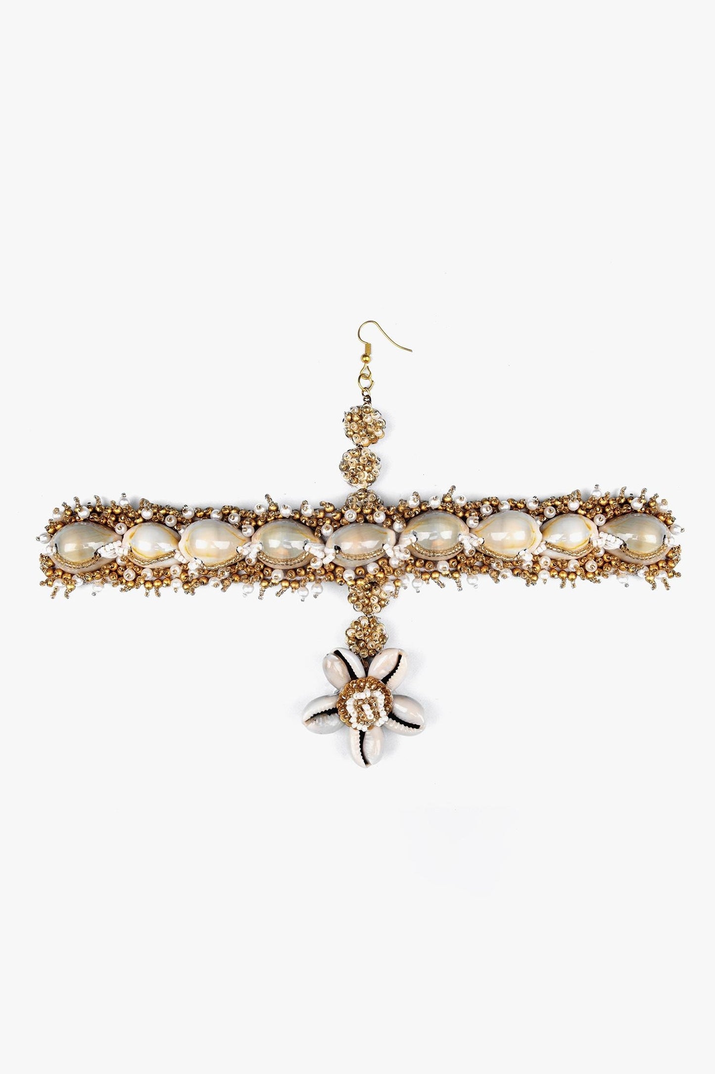 Floral Shell Drop Mathapatti 