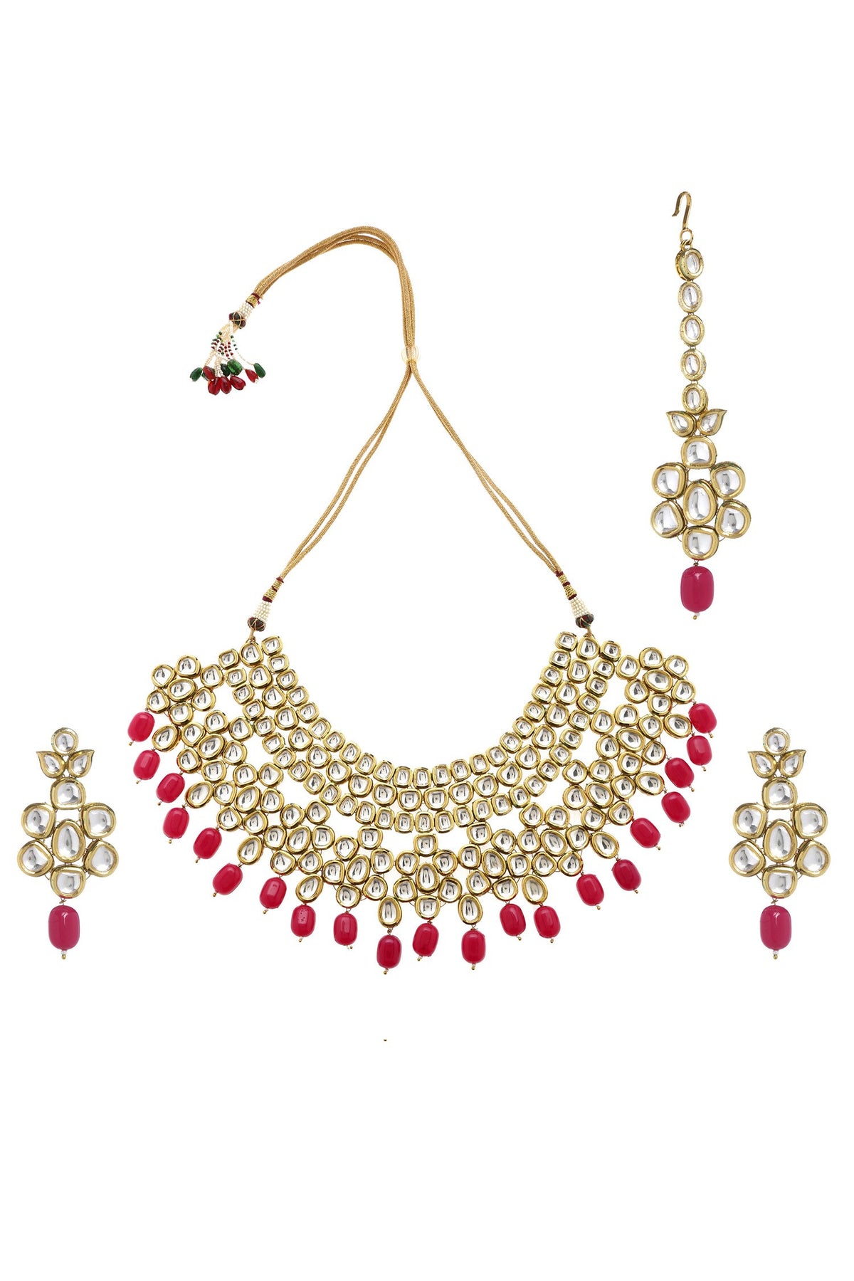 Kundan Stone Drop Choker Set 