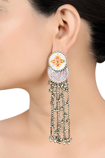 Kilim Ghungroo Dangler Earrings 