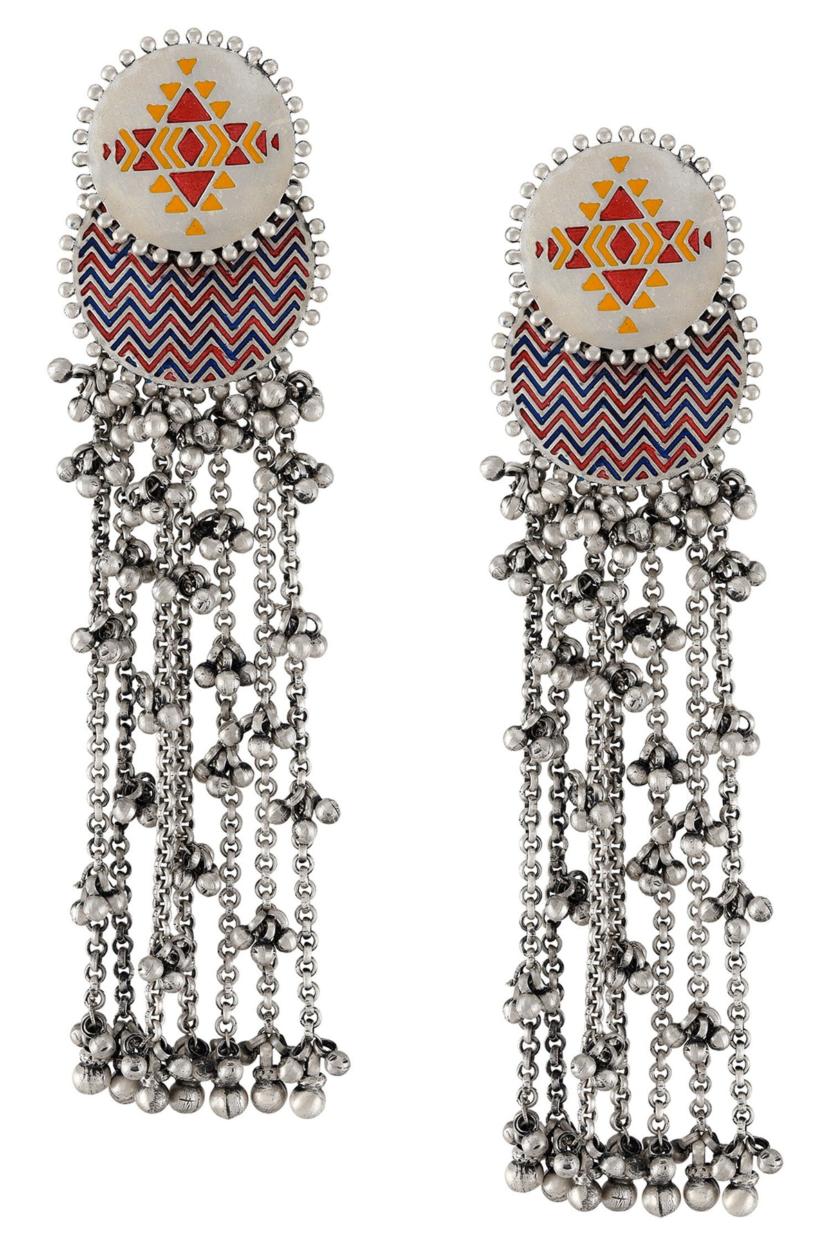 Kilim Ghungroo Dangler Earrings 