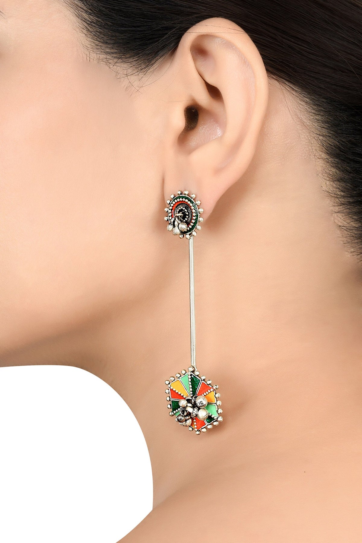 Rangeeli Ghungroo Long Earrings 