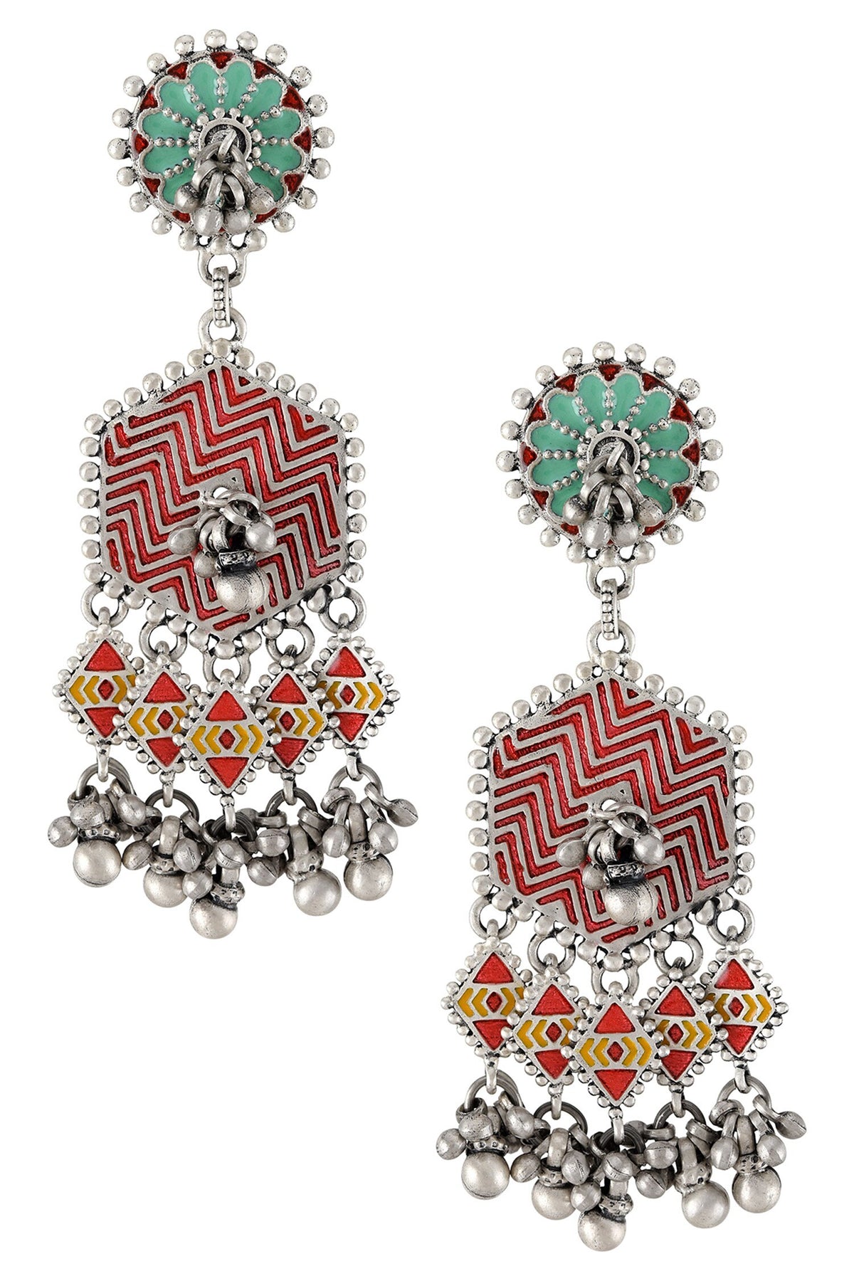 Rangoli Ghungroo Dangler Earrings 