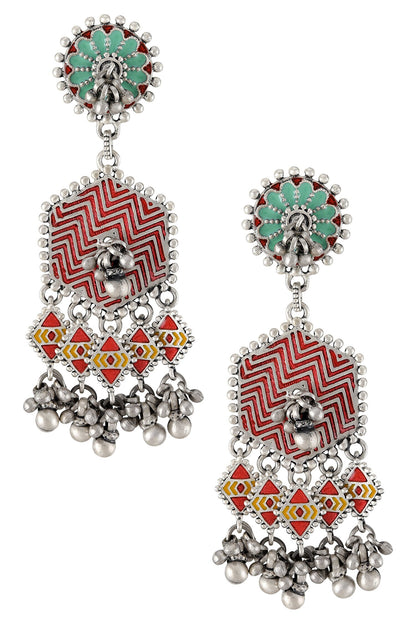 Rangoli Ghungroo Dangler Earrings 