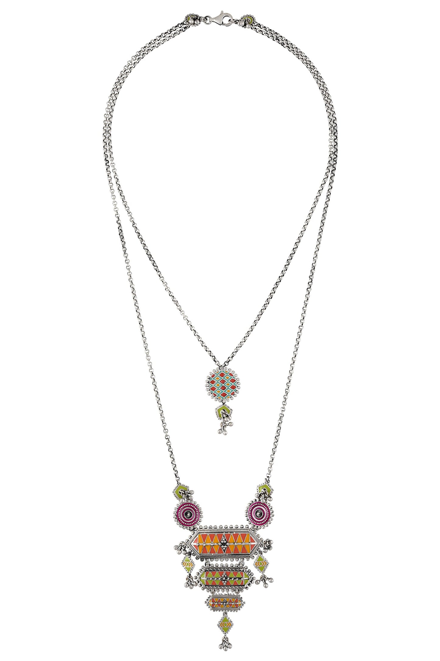 Nirali Ghungroo Layered Pendant Necklace 
