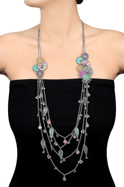 Ghungroo Drop Layered Necklace 