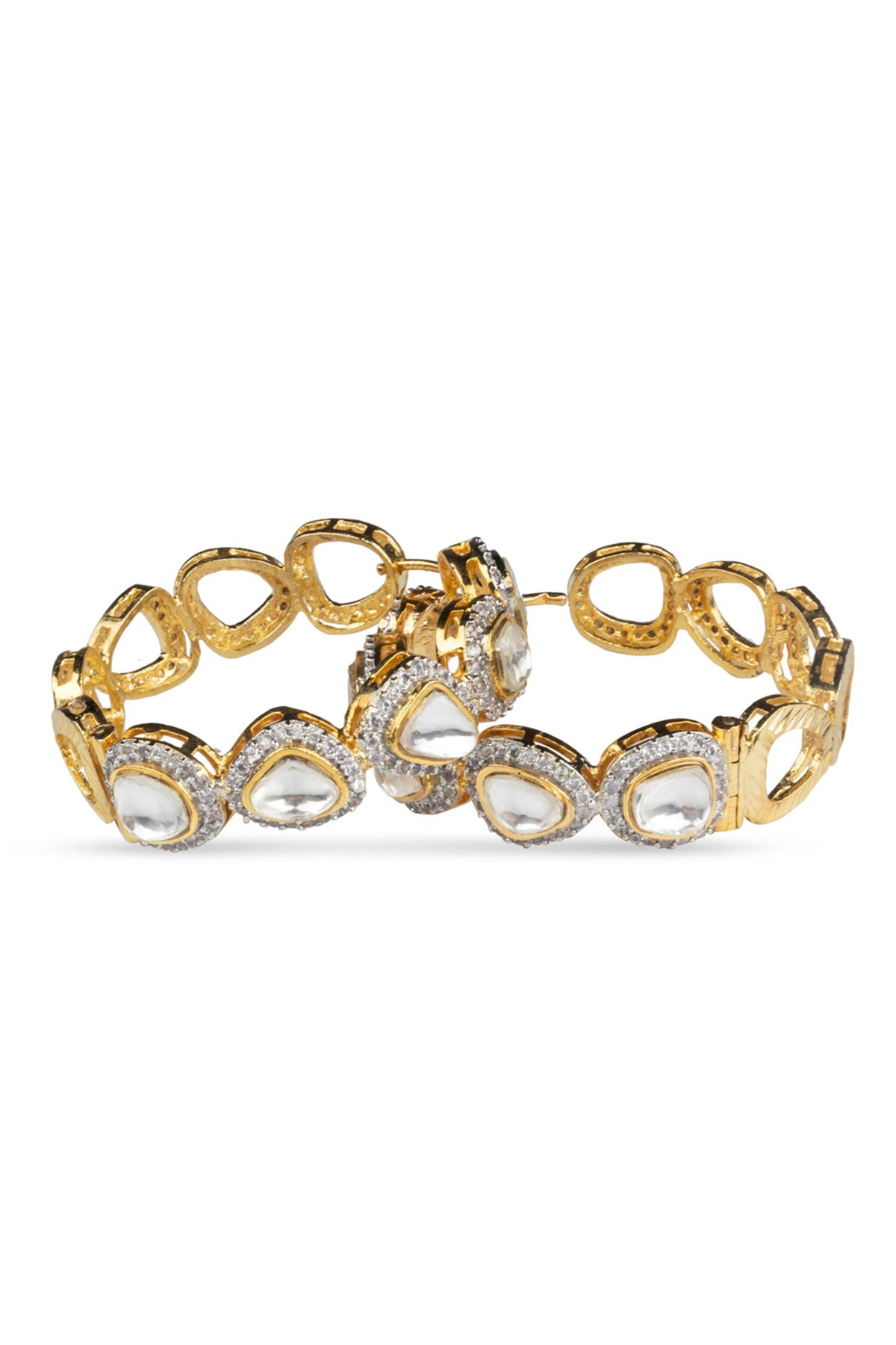 Cubic Zirconia Embellished Earrings 