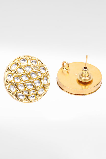 Kundan Work Stud Earrings 