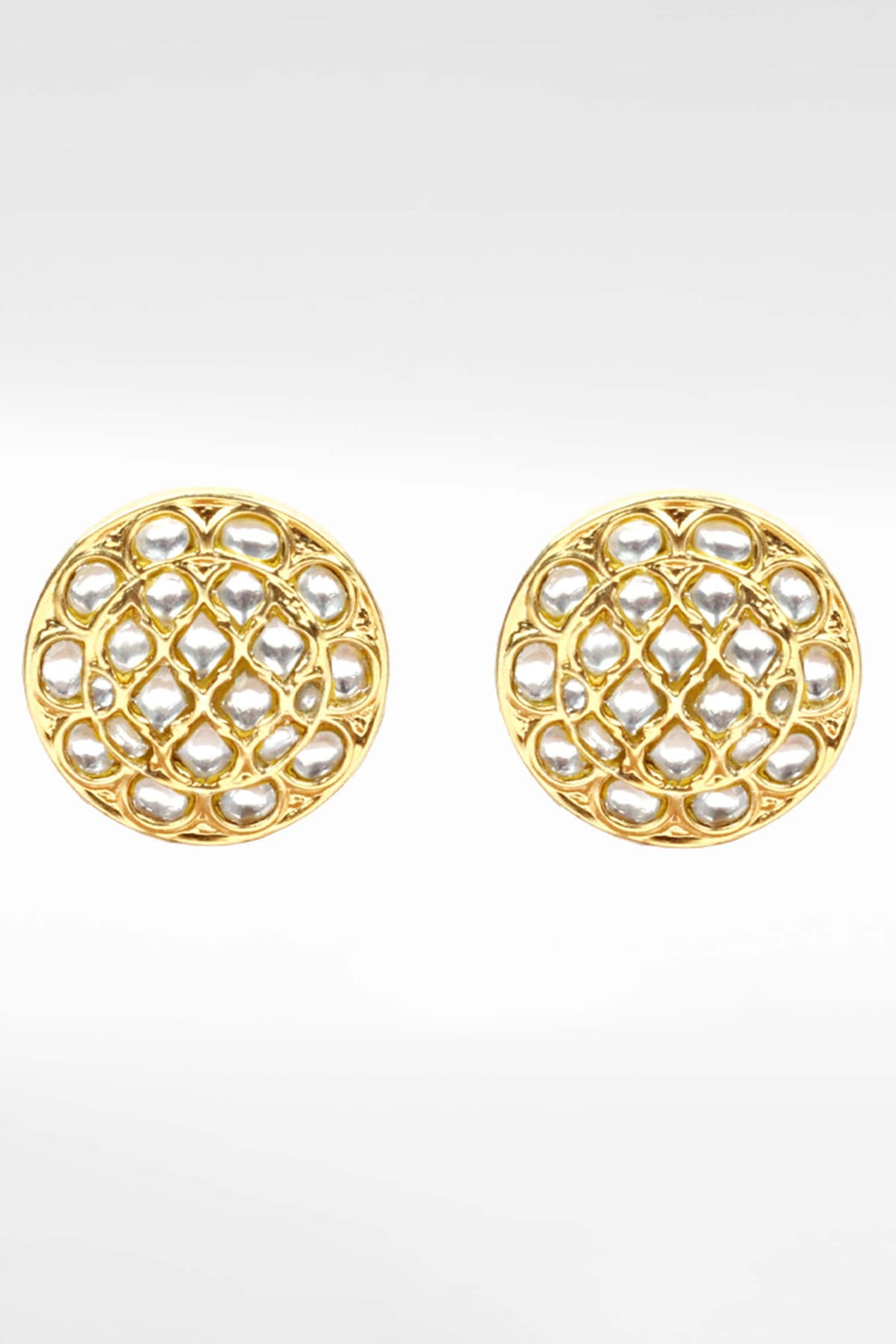Kundan Work Stud Earrings 