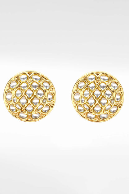 Kundan Work Stud Earrings 