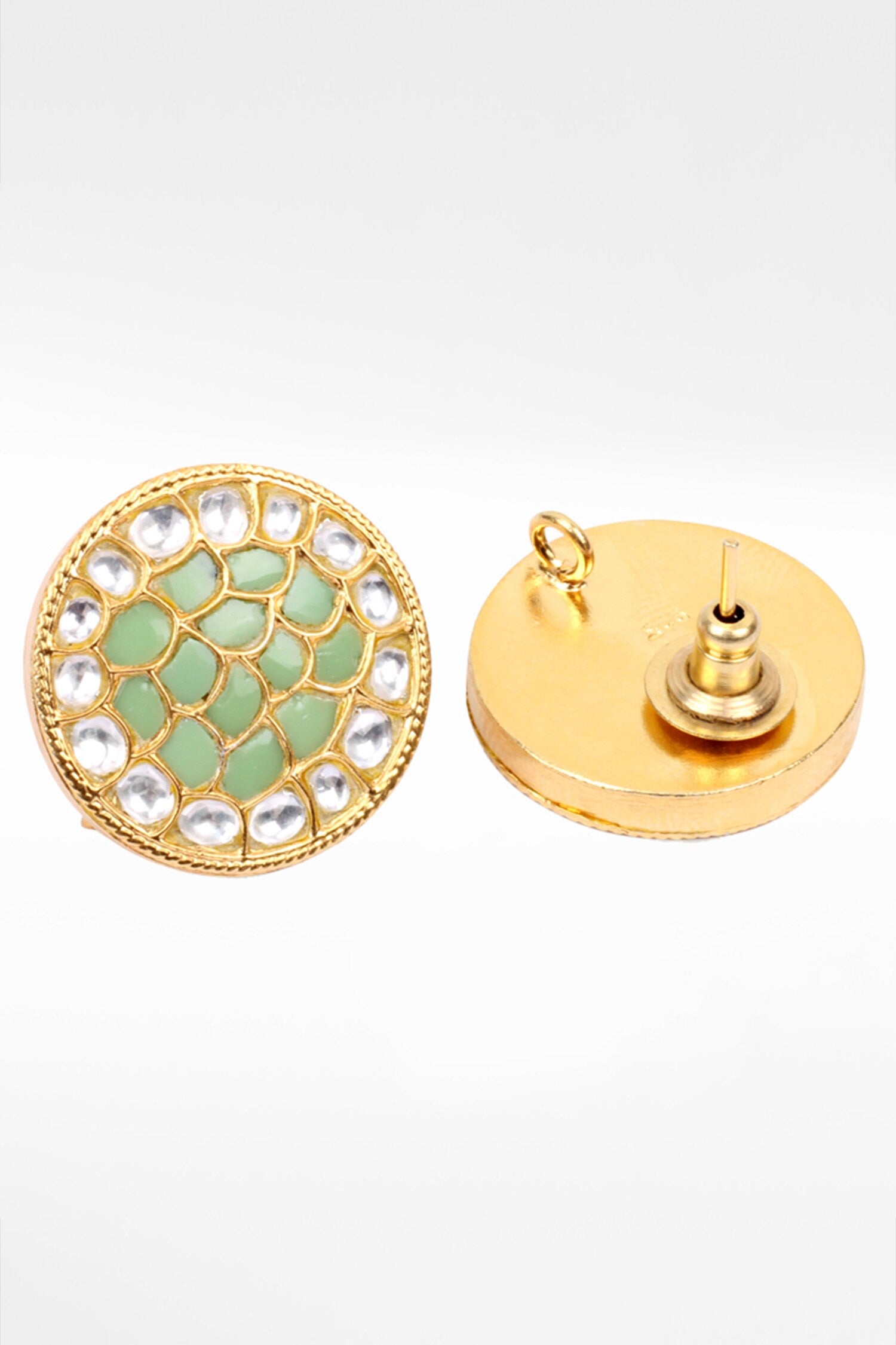 Handcrafted Round Embellished Earrings 