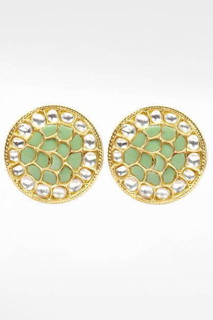 Handcrafted Round Embellished Earrings 