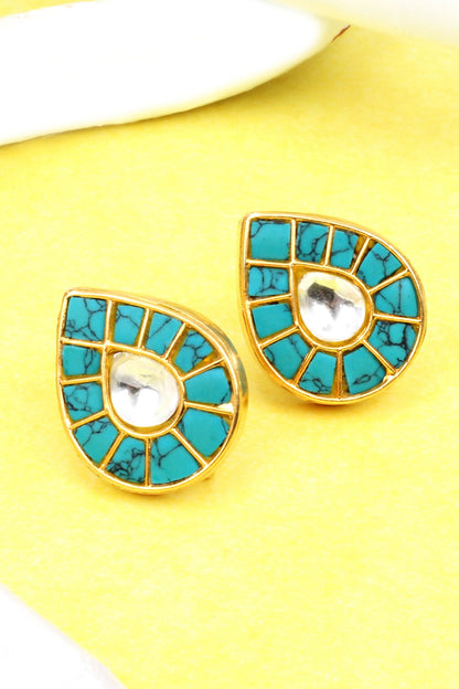 Drop Shaped Turquoise Earrings 