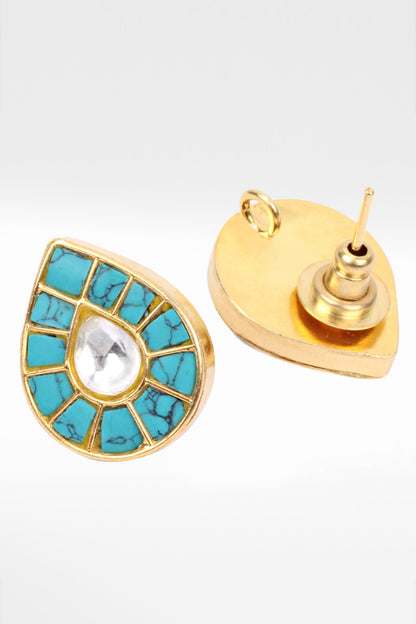 Drop Shaped Turquoise Earrings 