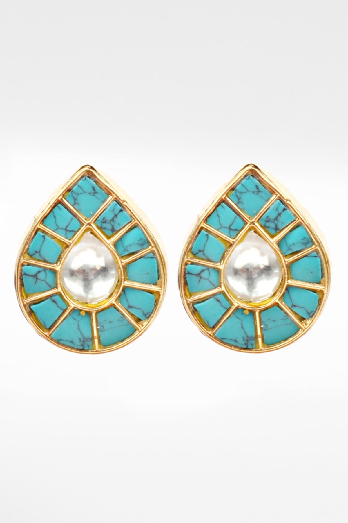 Drop Shaped Turquoise Earrings 