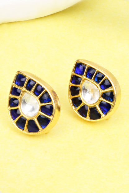 Studded Teardrop Shaped Earrings 
