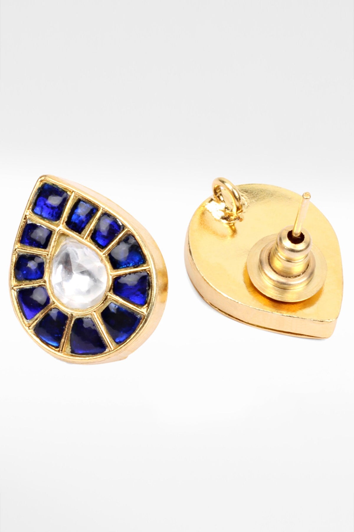 Studded Teardrop Shaped Earrings 
