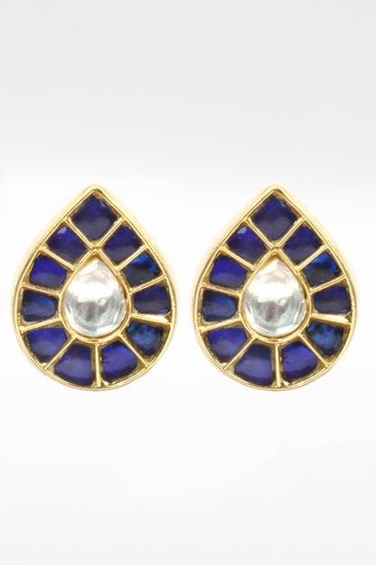 Studded Teardrop Shaped Earrings 