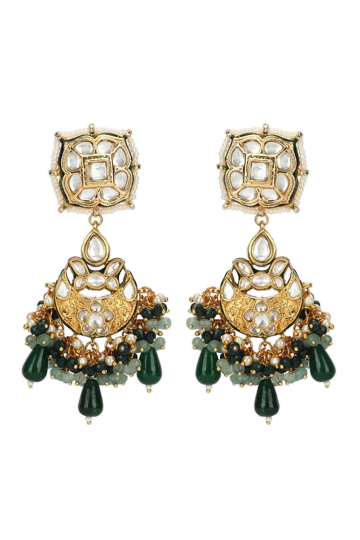 Embellished Pendant Drop Necklace Set 
