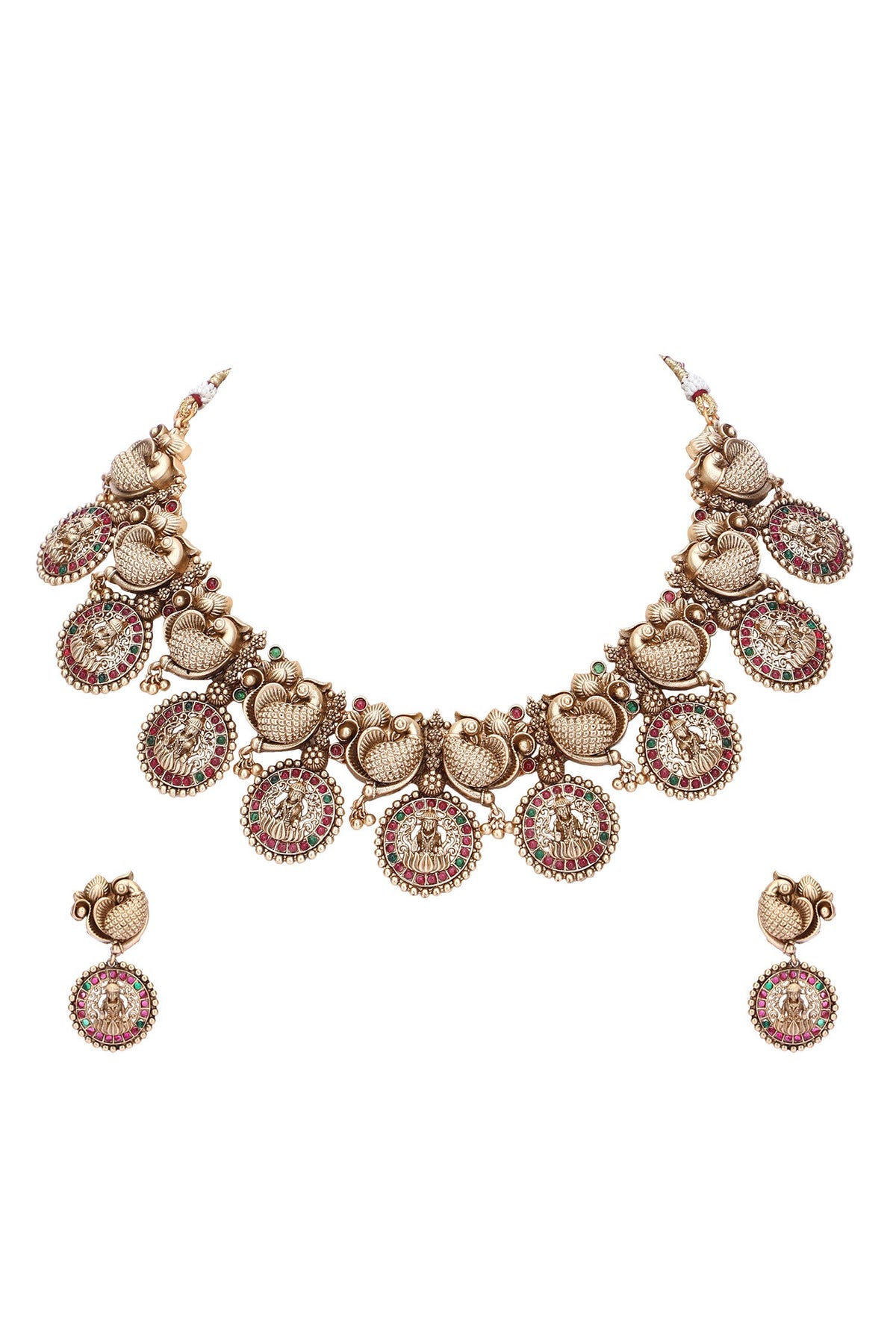 Temple Motif Embellished Choker Set 