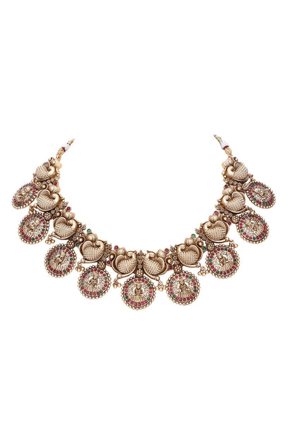 Temple Motif Embellished Choker Set 