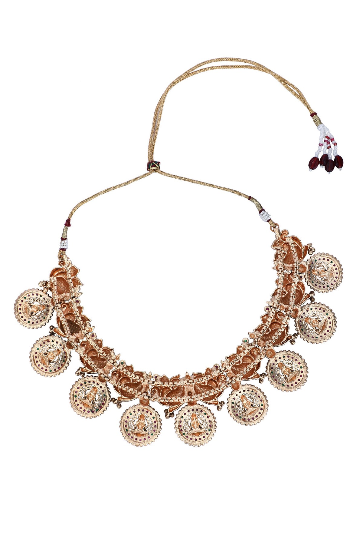 Temple Motif Embellished Choker Set 