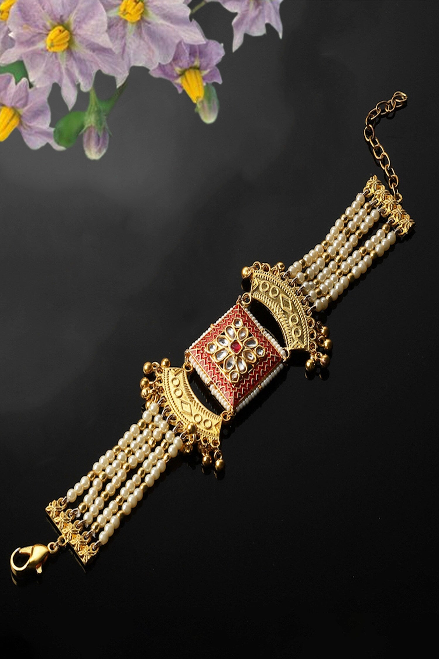 Pearls Embellished Bracelet 