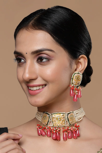 Meenakari Work Choker Necklace 