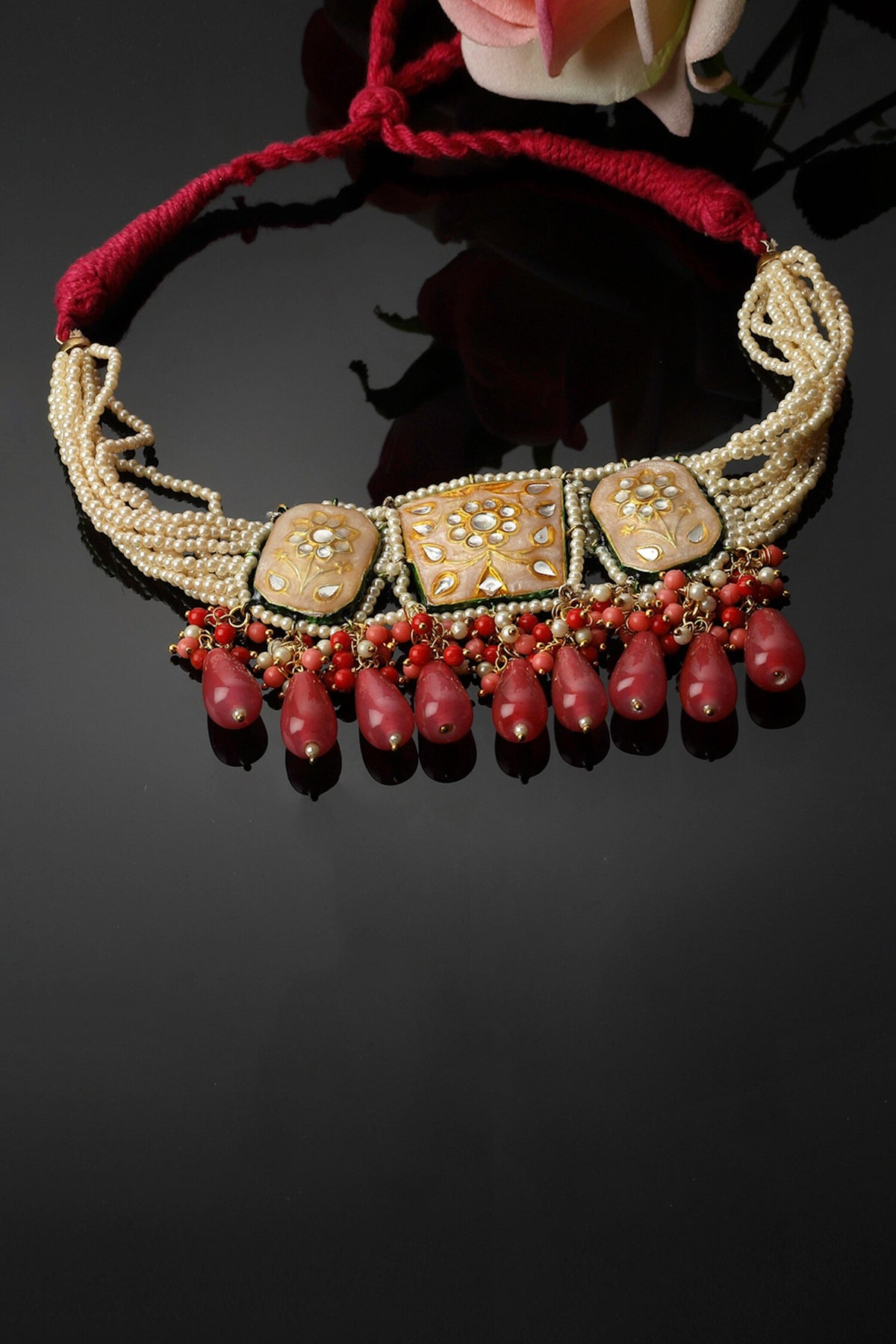 Meenakari Work Choker Necklace 