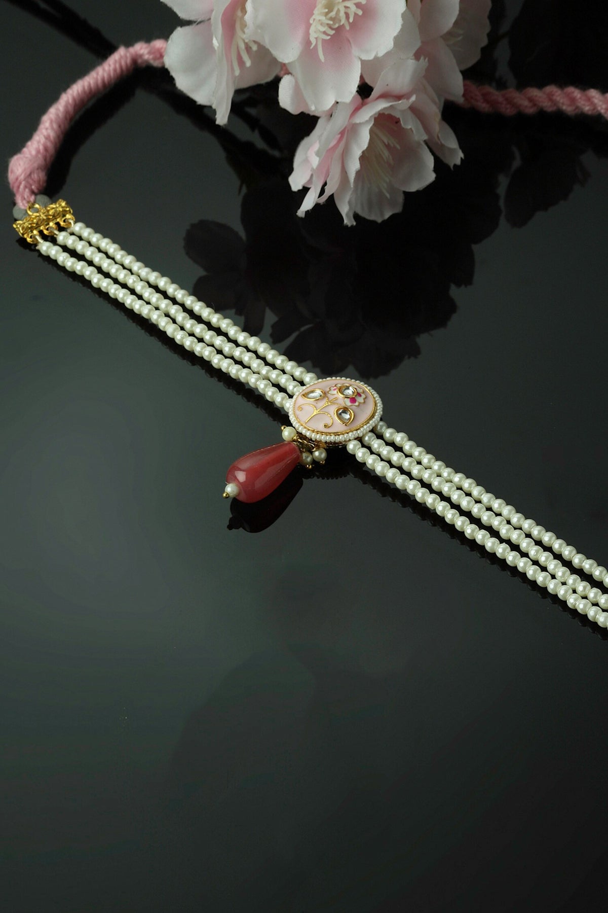 Bloom Meenakari Work Choker Necklace 