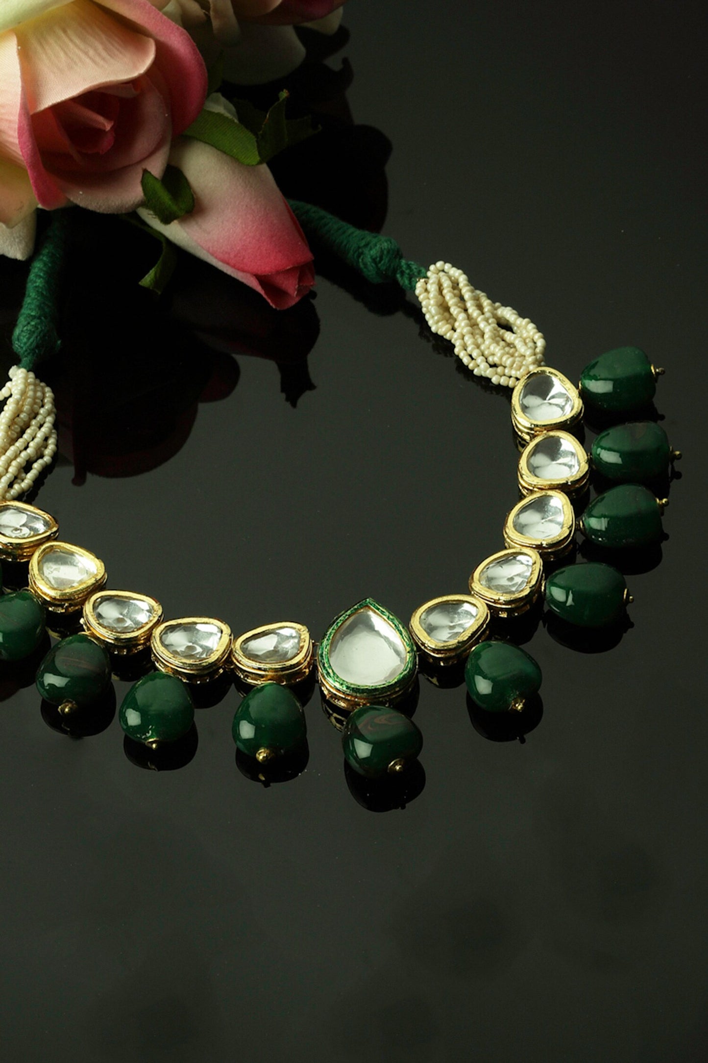 Kundan & Stone Embellished Choker Necklace 