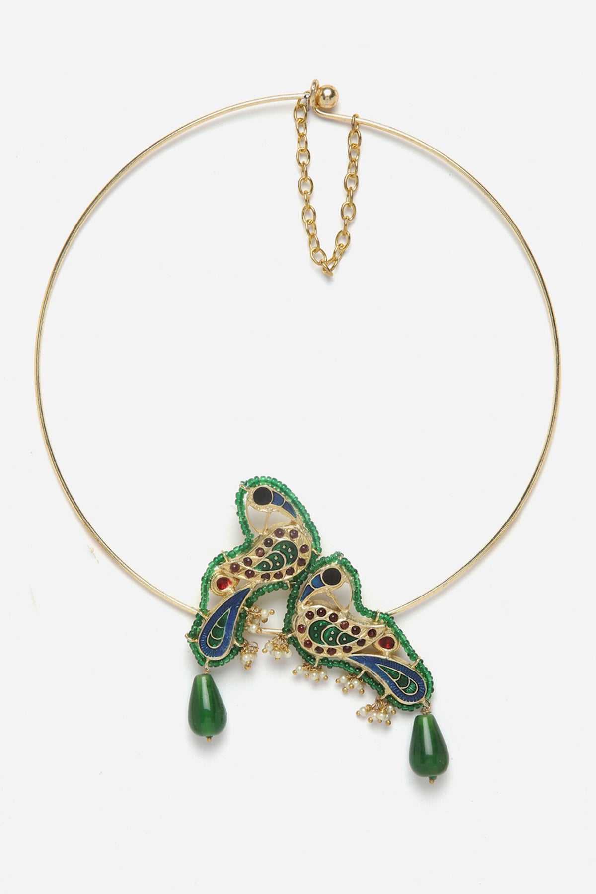 Peacock Kundan Embellished Necklace 
