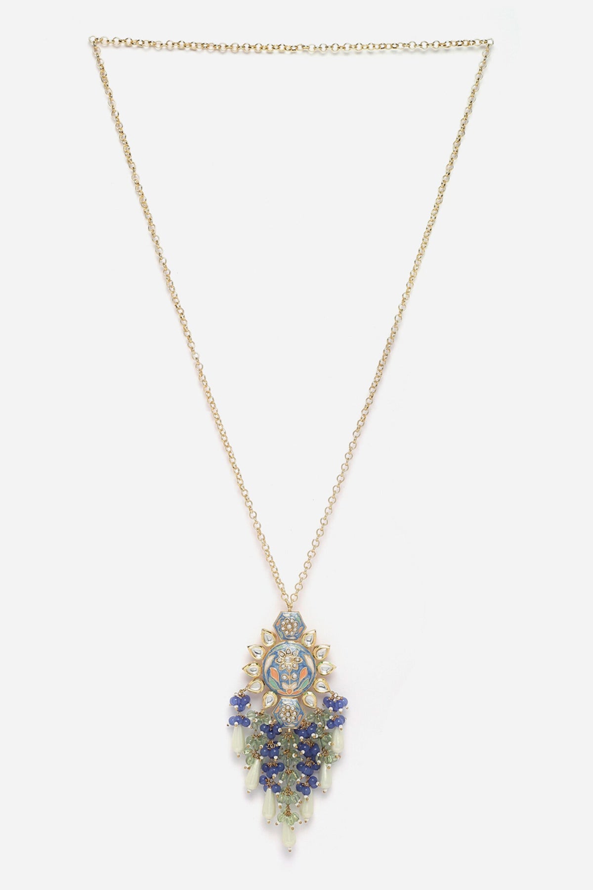 Meenakari Work Embellished Pendant Necklace 