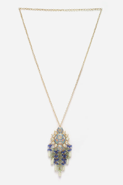 Meenakari Work Embellished Pendant Necklace 