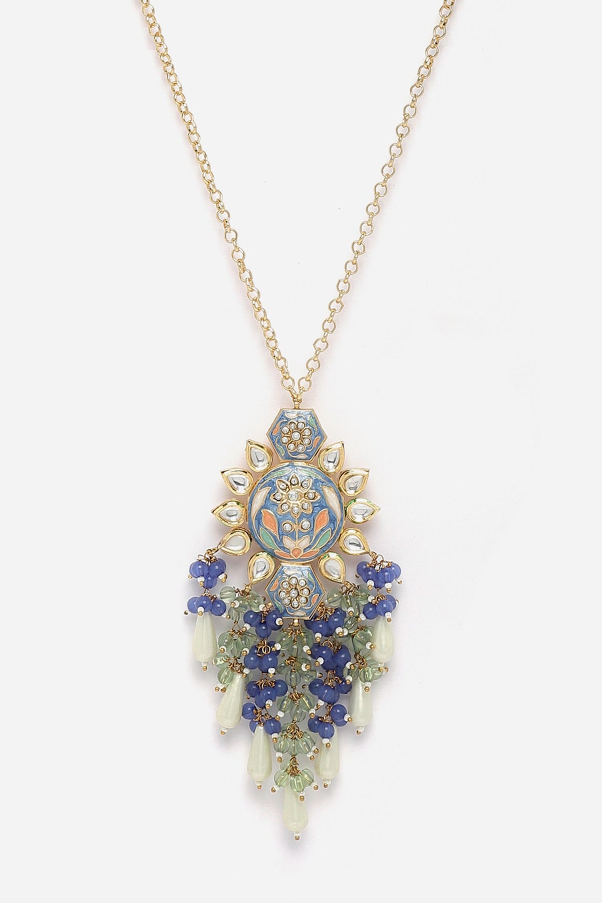 Meenakari Work Embellished Pendant Necklace 