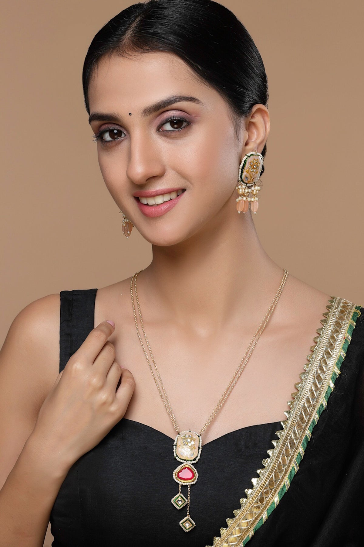 Meenakari Work Pendant Necklace 